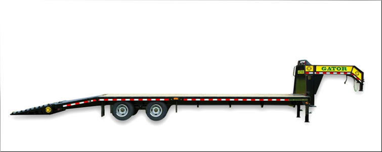 Gooseneck Flat Bed Equipment Trailer | 20 Foot + 5 Foot Flat Bed Gooseneck Equipment Trailer For Sale   Blount County, Tennessee